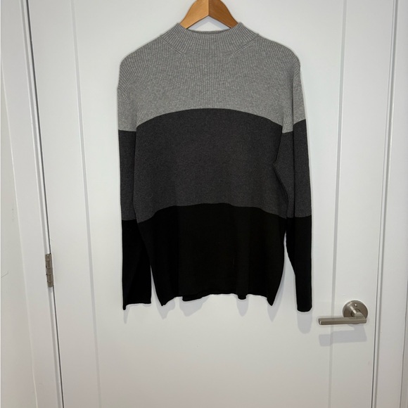 Charter Club Women’s Gray and Black Crewneck Sweater | Office - Picture 1 of 7